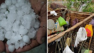 Hail and heavy rain;