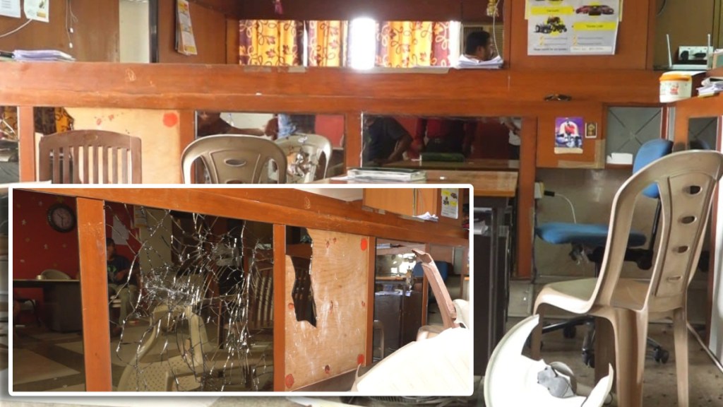 Manappuram Finance Company vandalized Manappuram Finance Company vandalized