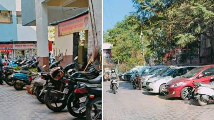 Illegal parking Vashi Plaza