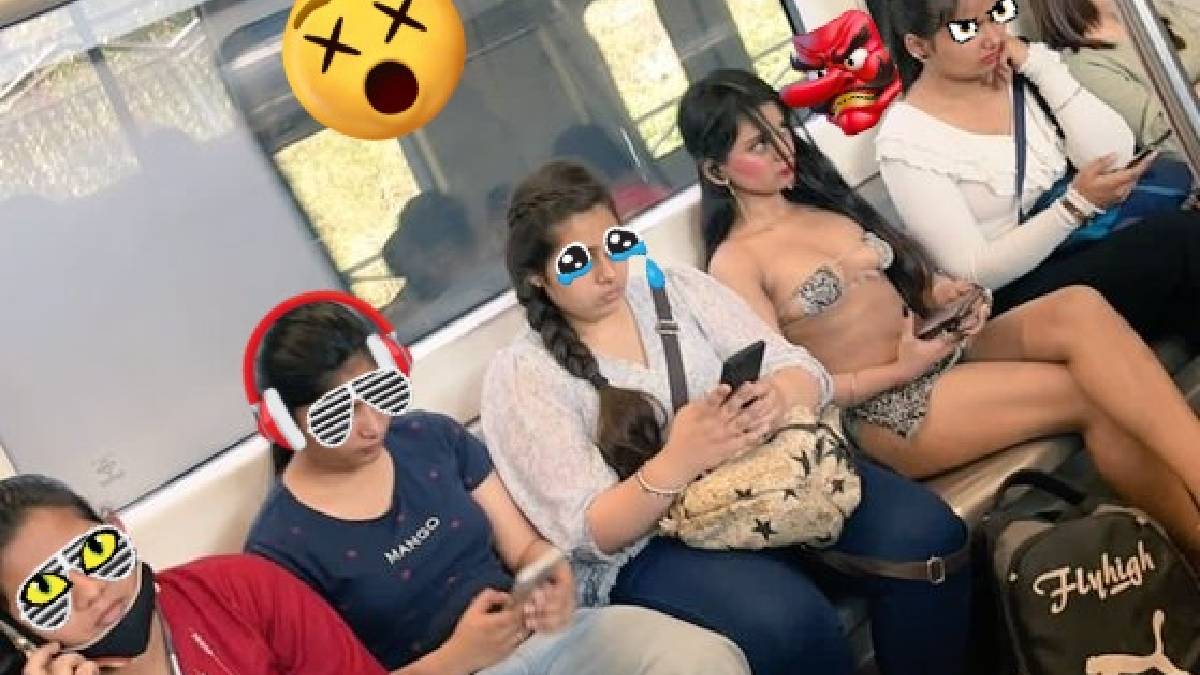 Girl Wearing Bikini In Delhi Metro Viral Video Half Naked Photos Go Viral Online Who Is Rhythm Chanana Instagram Age Lifestyle 