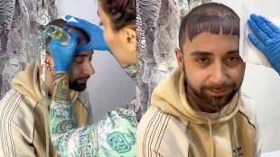 Man gets hairs tattoo