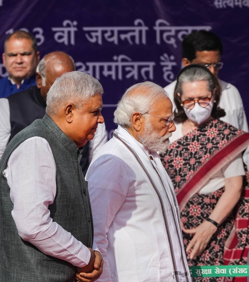 PM Narendra Modi paid tribute to BR Ambedkar during his birth anniversary celebrations, at Parliament House complex, in New Delhi. (PTI)