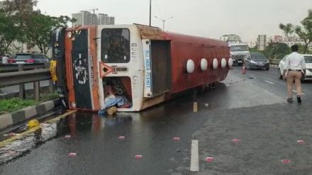 oil tanker overturned