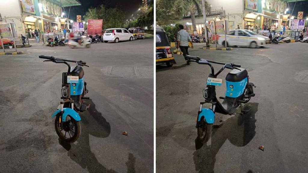 yulu vandalizing bike sanpada navi mumbai mns