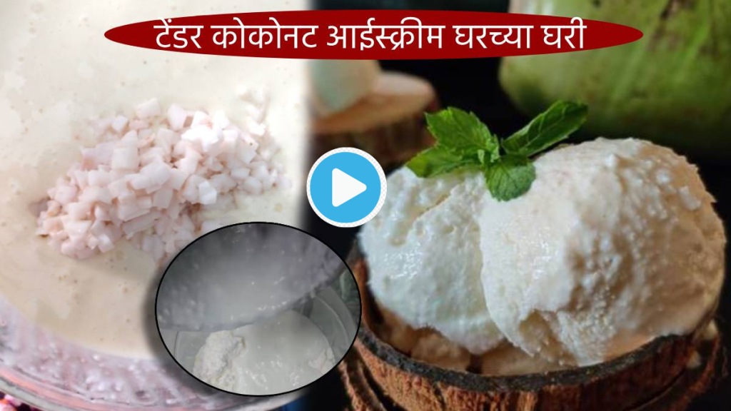 Video Naturals Special Tender Coconut, Ice Cream recipe at Home, 30 second Marathi Recipe, Easy Kitchen Tips