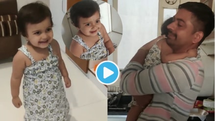 Emotional Video Of Little Girl Meeting her Father, Marathi Influencer Bring Tears In Eyes, people call her Lakshmi