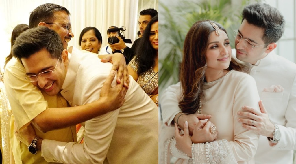 Arvind Kejriwal Parineeti Chopra Raghav Chadha Engagement Arvind Kejriwal Parineeti Chopra Raghav Chadha Engagement