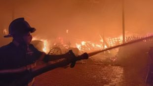 Fire in godown