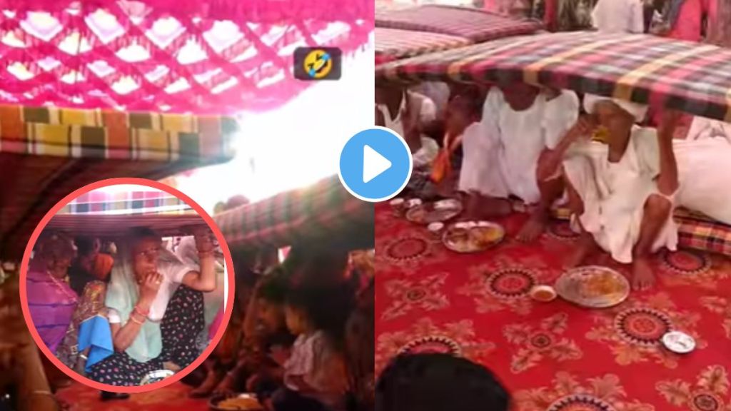 indian wedding jugaad in heavy rain