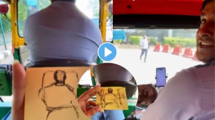 Viral Woman draws sketch of auto driver