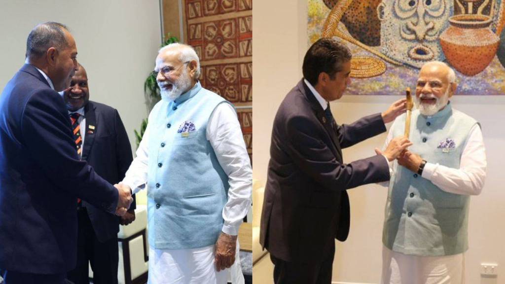 PM Modi wore the jacket made from recycled plastic bottles at hiroshima G7 summit japan