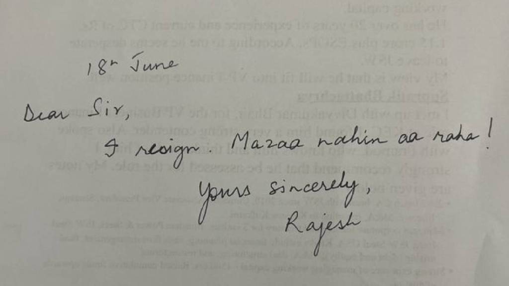 Industrialist Harsh Goenka shares resignation letter