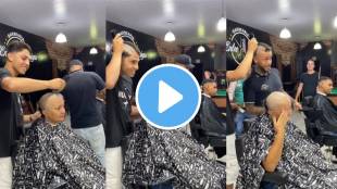 barber shave own hair support mother