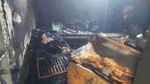 Pune, fire, wood godown, home, destroyed