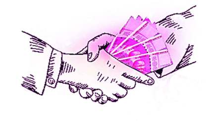 bribe taken by headmaster of the ashram school,