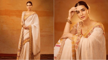 kriti sanon wears 24 carat gold saree