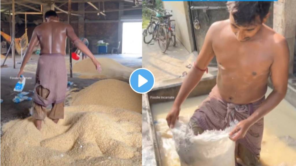 Making of puffed rice using dirty water video viral on social media people shocked after watch do not eat bhel Making of puffed rice using dirty water video viral on social media people shocked after watch do not eat bhel