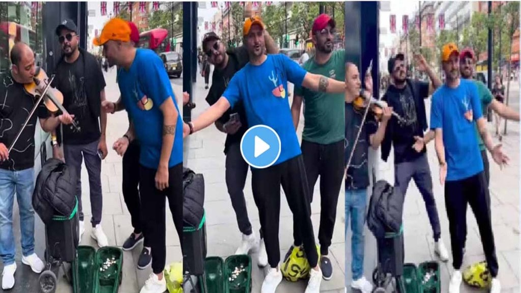 Harbhajan and Sreesanth's bromance funny pose were seen in the streets of London video goes viral Harbhajan and Sreesanth's bromance funny pose were seen in the streets of London video goes viral