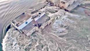 Kakhovka dam collapse in ukrain