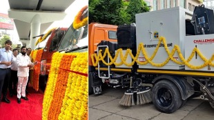 thane municipal corporation purchased two machines road cleaning vehicles inaugurated chief minister eknath shinde