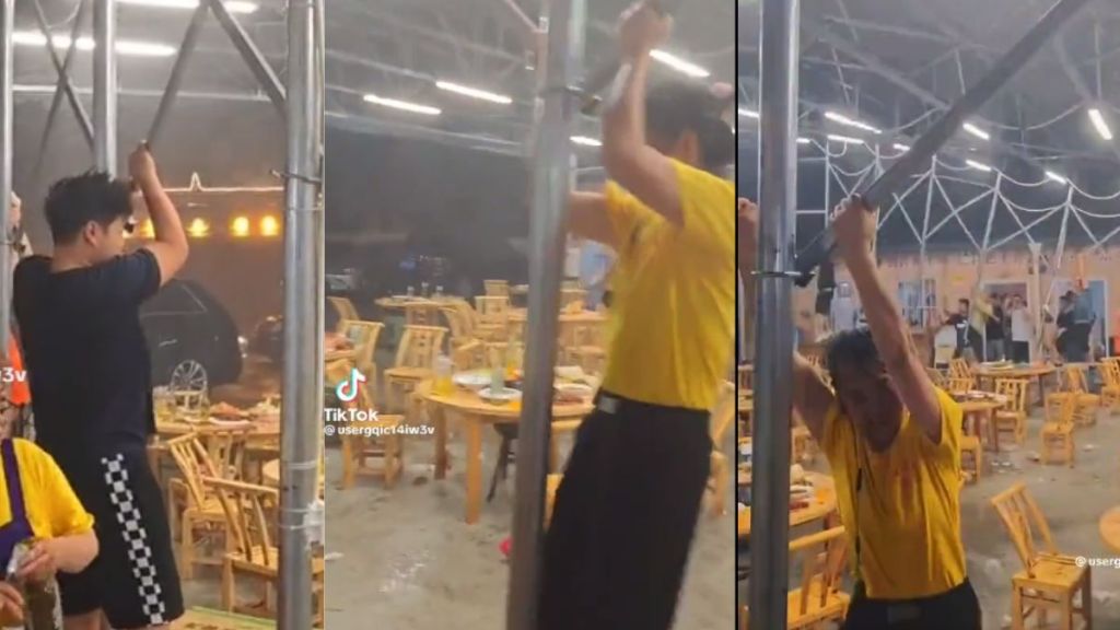 people flying after terrible cyclonic storm came in restaurant video viral people flying after terrible cyclonic storm came in restaurant video viral