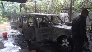 Manipur violence Residence of Union Minister R K Ranjan torched in Imphal