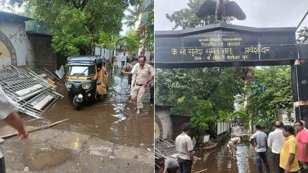 water logging in dombivli shiv mandir crematorium water logging in dombivli shiv mandir crematorium