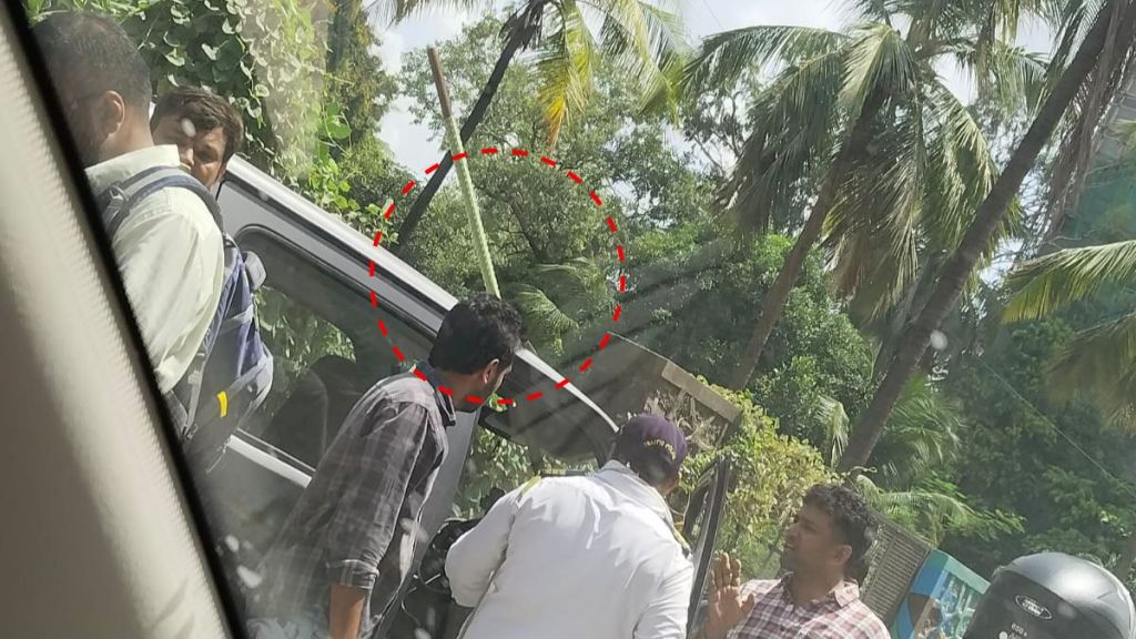 slag directly entered the vehicle