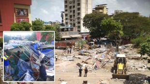 municipal corporation cleared slum koparkhairane railway station navi mumbai