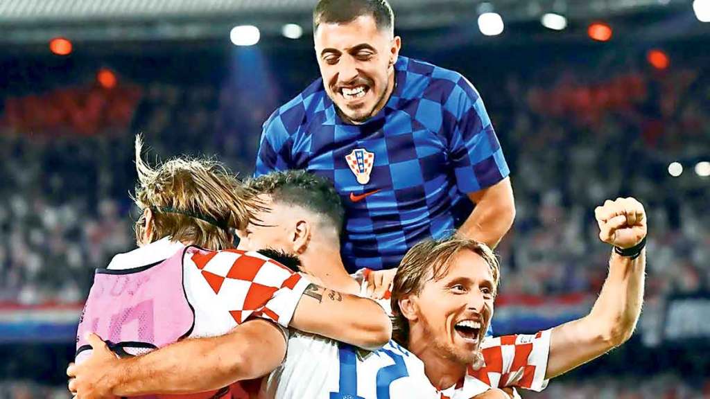 luka modric as croatia beat Netherlands