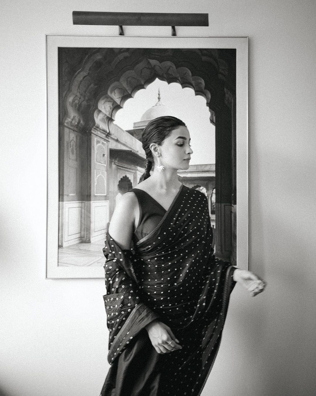 Alia Bhatt Black Saree