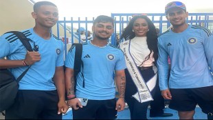 Ishan Kishan and Shubman Gill have a special meeting with Miss World Achhe Abraham watch video