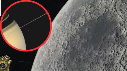 NASA shared a beautiful picture of Saturn and its moon NASA shared a beautiful picture of Saturn and its moon