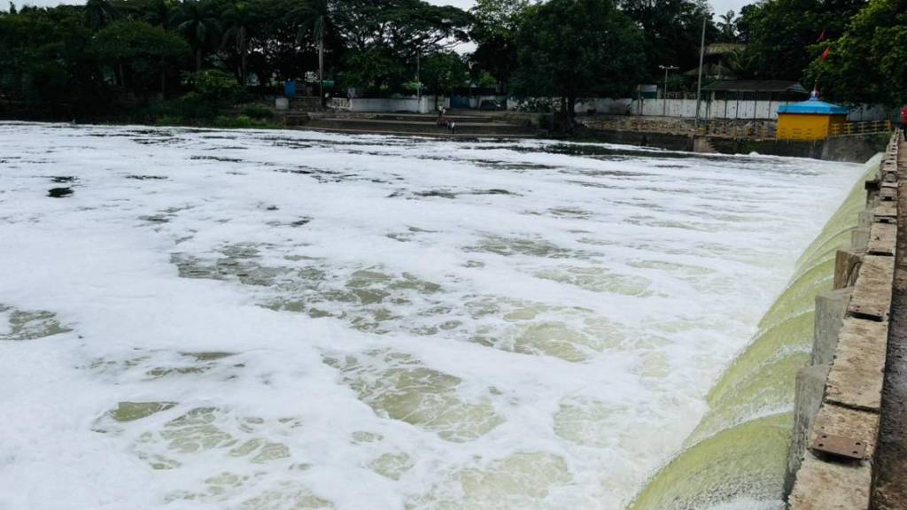 Contaminated water discharged Pavana River