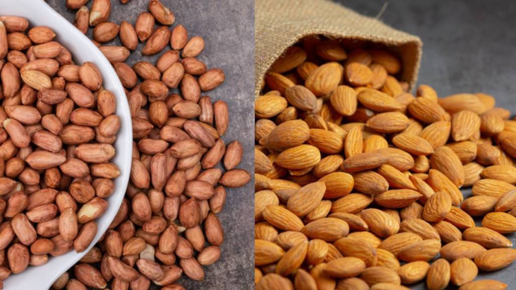 Almonds Vs Peanuts - Which One Is More Healthy? Which nut has more nutrients healthy food