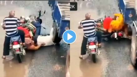 importance of helmet can save life in road accident video viral on social media importance of helmet can save life in road accident video viral on social media