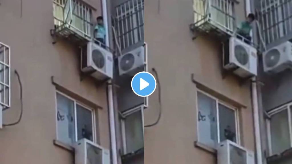 Chinese mom hits son till he jumped off the window but he is alive video viral on social media Chinese mom hits son till he jumped off the window but he is alive video viral on social media