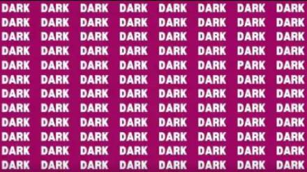 can you spot an odd word among sea of dark within 10 seconds optical illusion challenge iq test