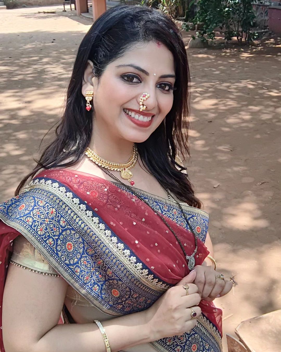Smita Shewale Rain Saree Photoshoot