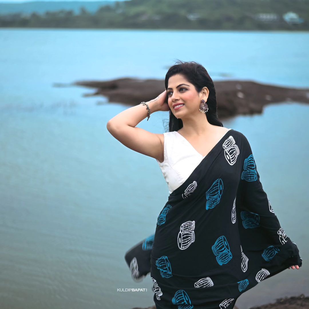 Smita Shewale Rain Saree Photoshoot