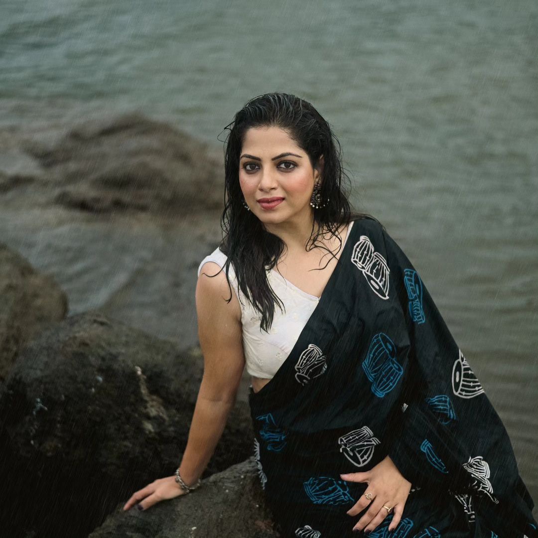 Smita Shewale Rain Saree Photoshoot