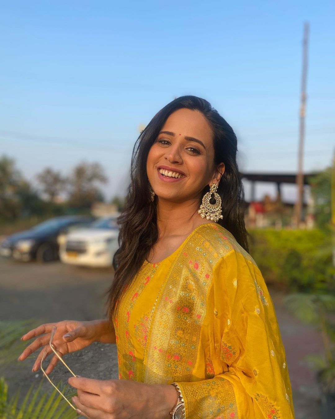 Swanandi Tikekar Engagement Mehendi Photos