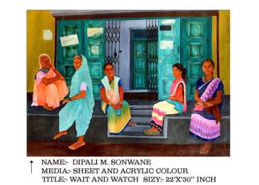 Navargaon girl students artwork