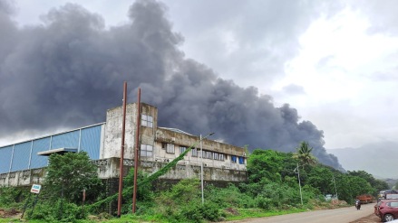 massive fire company ambarnath fortunately no loss life