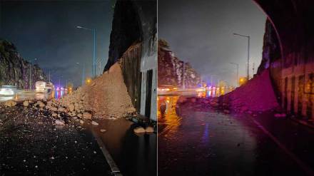 landslide again on pune mumbai expressway traffic normal