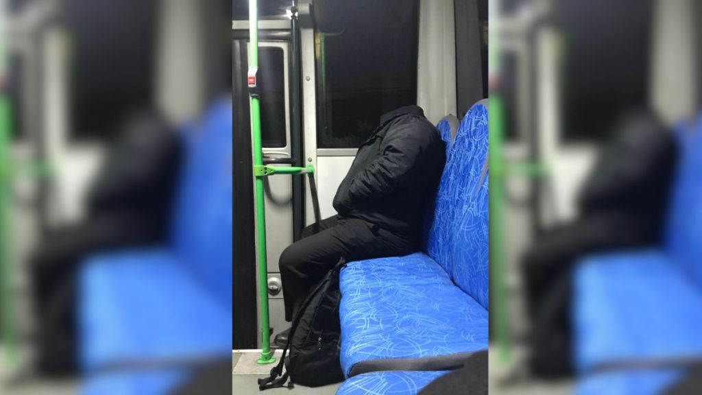 headless man sitting in the bus wearing a hoodie jacket photo goes viral know the truth headless man sitting in the bus wearing a hoodie jacket photo goes viral know the truth