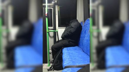 headless man sitting in the bus wearing a hoodie jacket photo goes viral know the truth