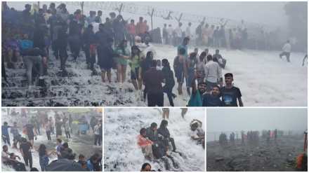 huge crowd at tourist destination lonavala