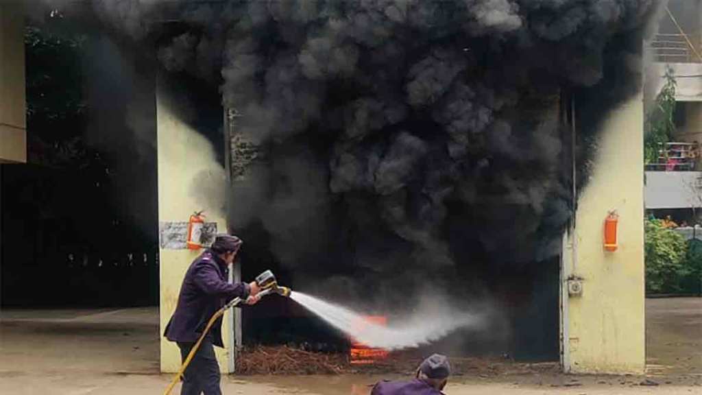 transformer caught fire in chandannagar society premises transformer caught fire in chandannagar society premises