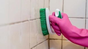 clean bathroom tiles and remove yellowing in 10 rupees